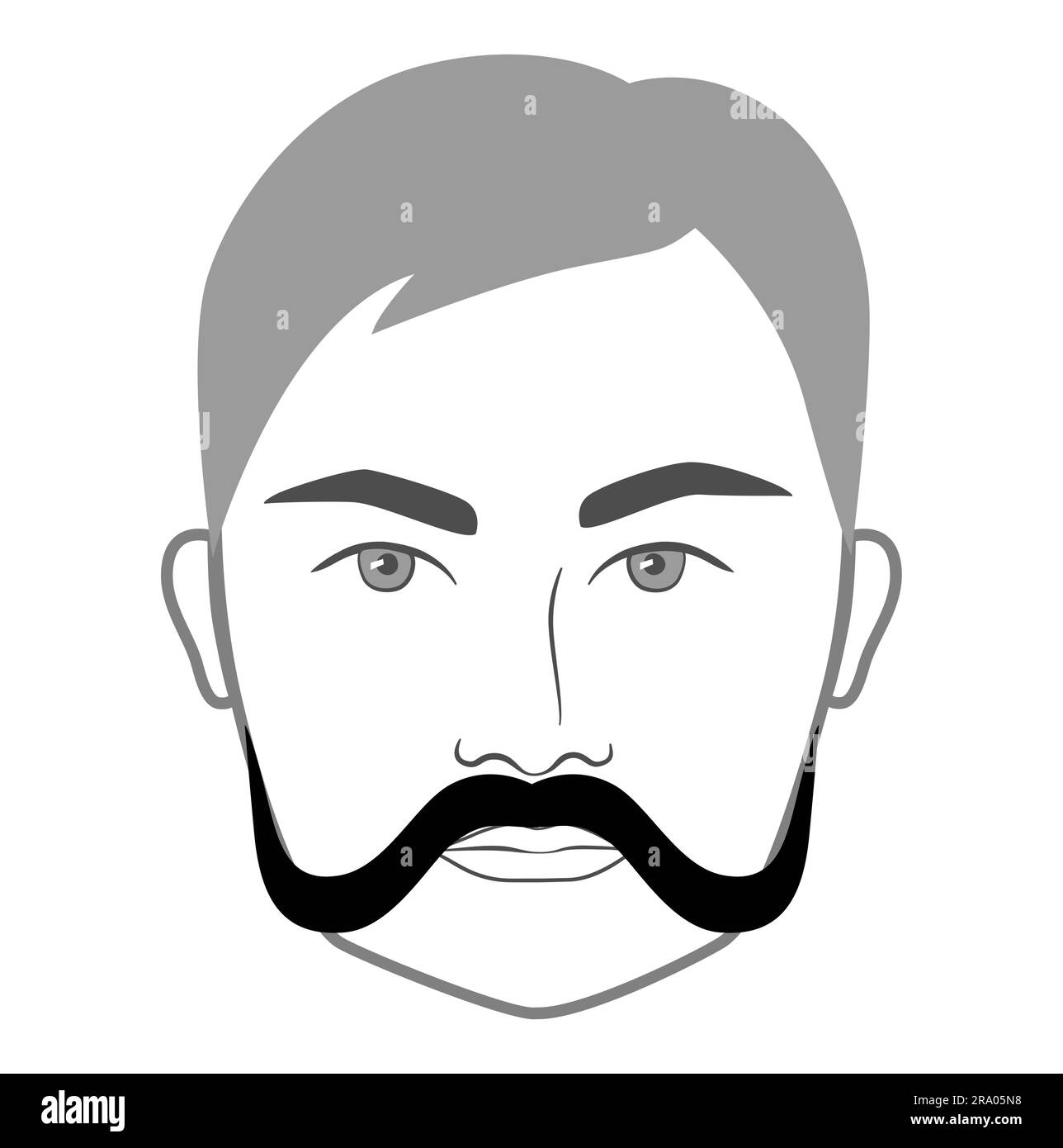 Abhinandan moustache Beard style men face illustration Facial hair