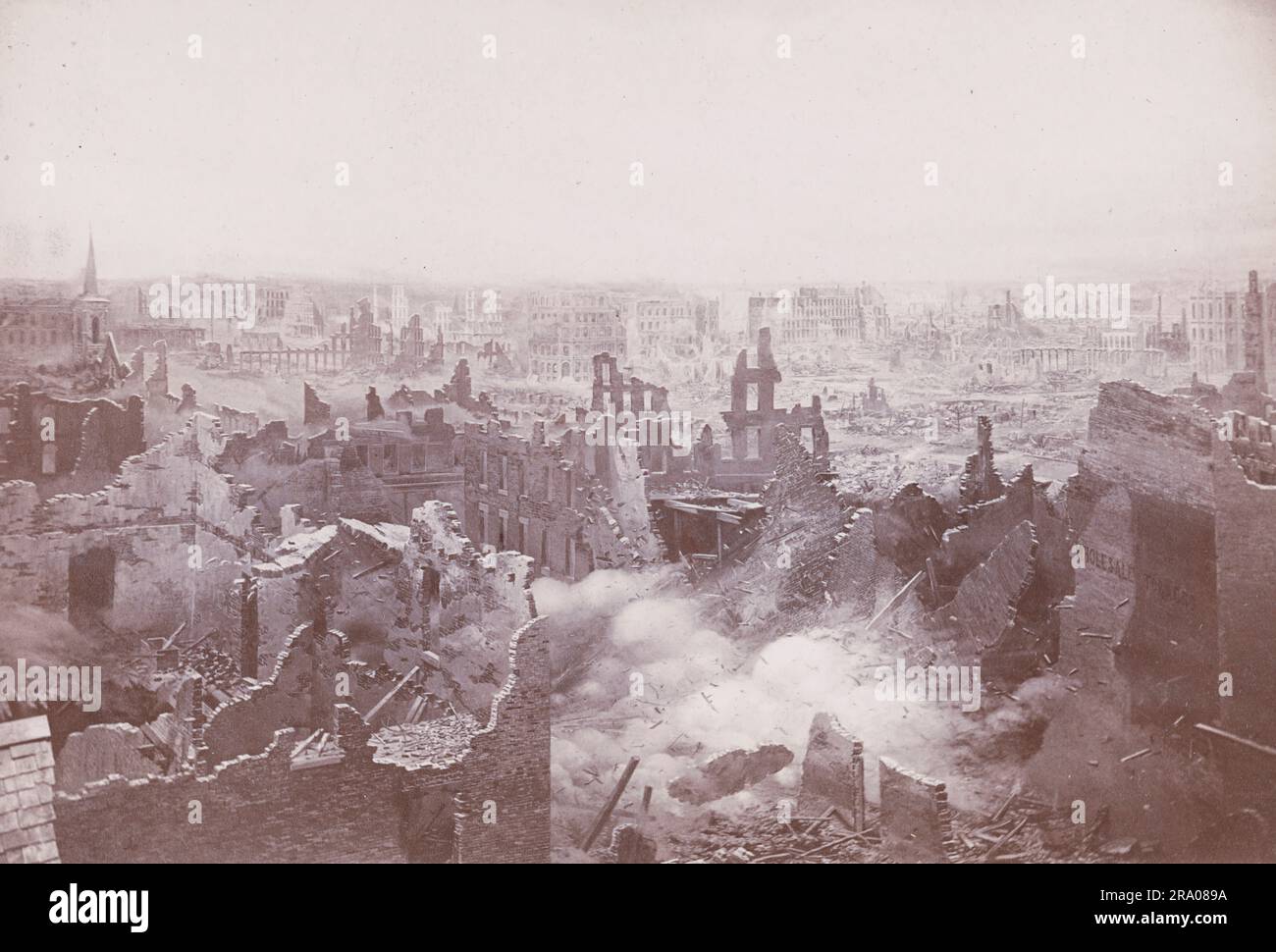The Great Chicago Fire was a conflagration that burned in the American