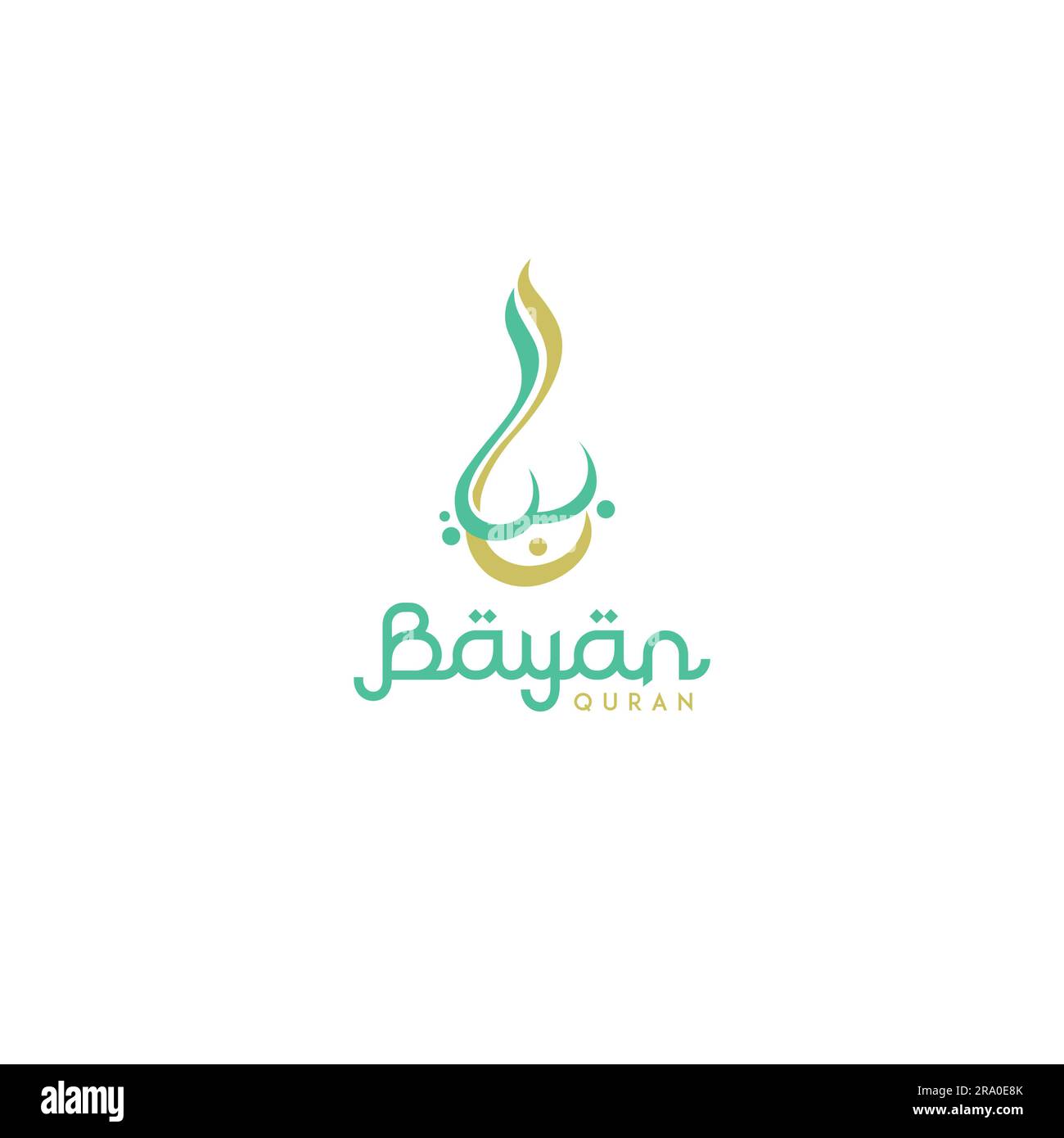Bayan Quran Calligraphy Arab Logo Stock Vector