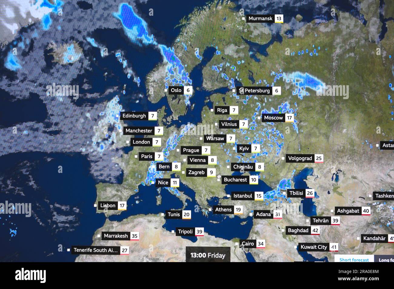 London, UK. 30 June 2025. BBC Weather Broken. BBC weather report