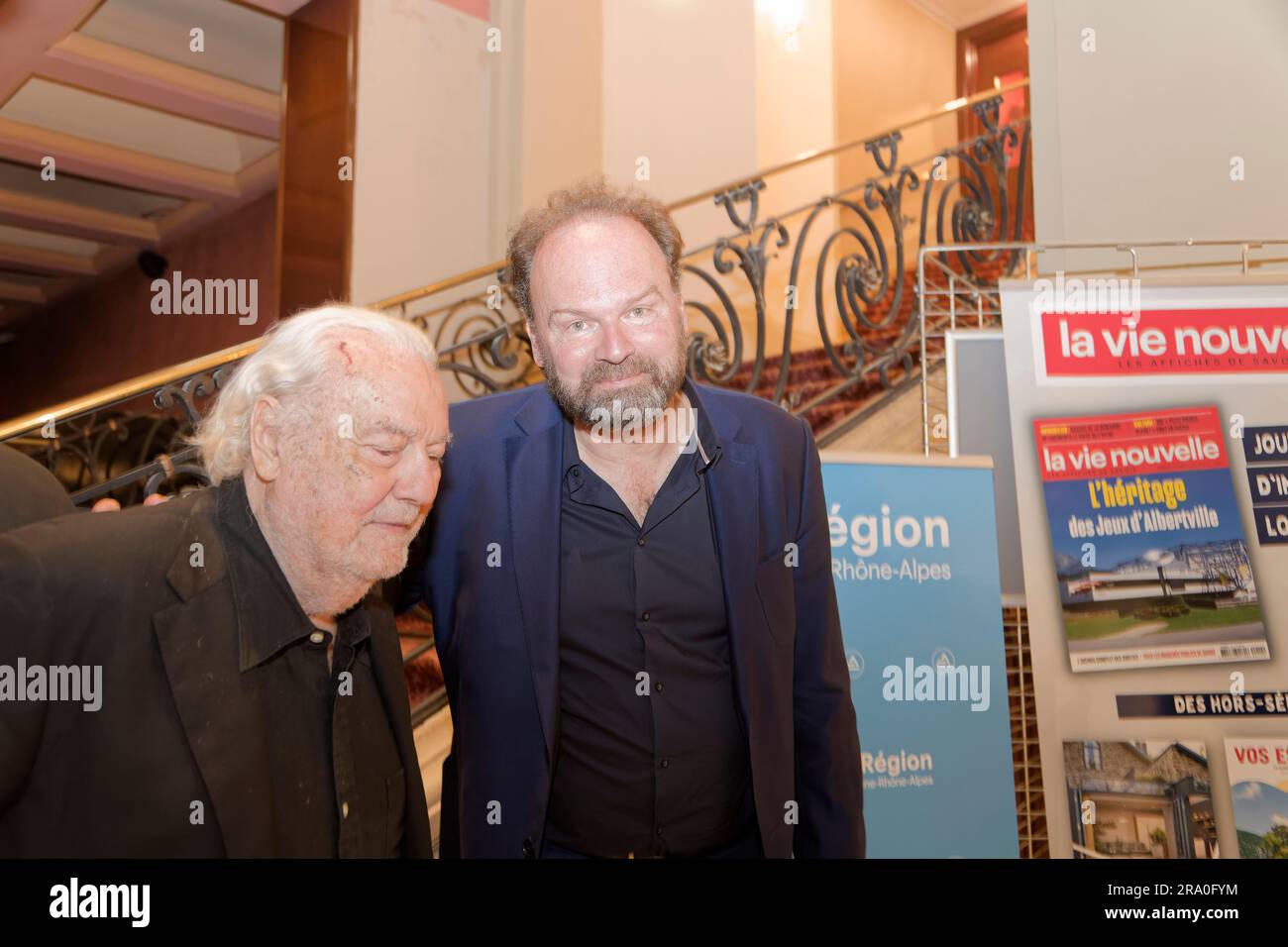 Aix-Les-Bains, 2023.6th June, 2023. Norbert Saada, music, film and television producer and Jean-Pierre Ameris, director attend the French Film and Gas Stock Photo