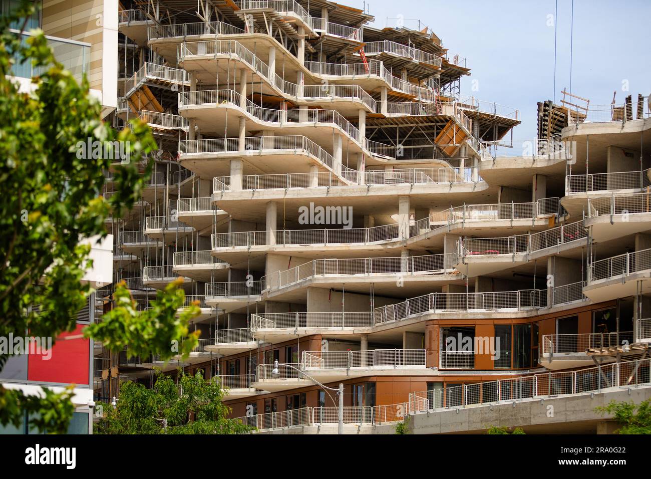 A condominium under construction Stock Photo