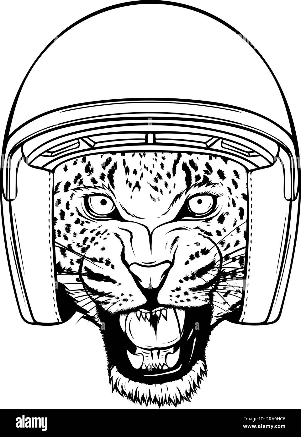 leopard head in black and white outline Stock Vector Image & Art - Alamy