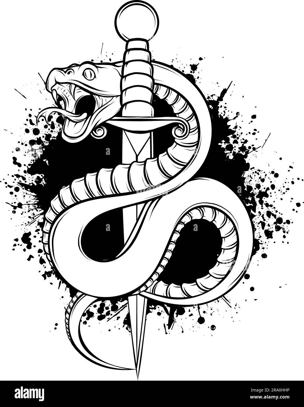Snake outline icon. Viper animal badge Vector illustration. Stock Vector