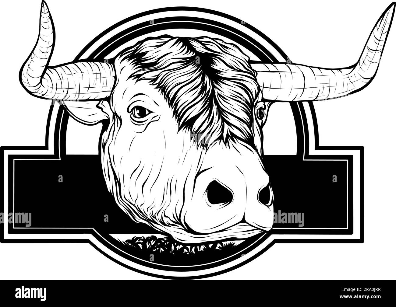black and white of cow head design Stock Vector Image & Art - Alamy