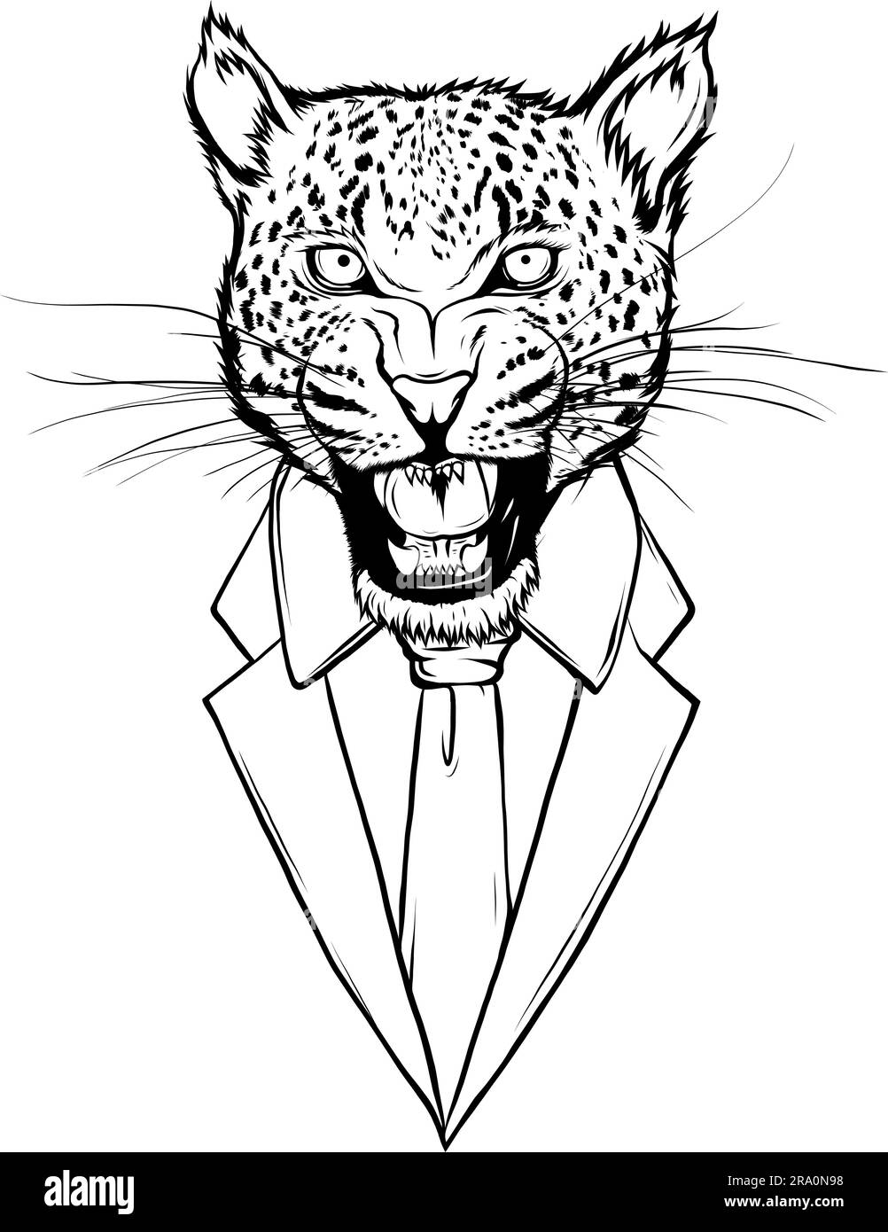 leopard head in black and white outline Stock Vector Image & Art - Alamy