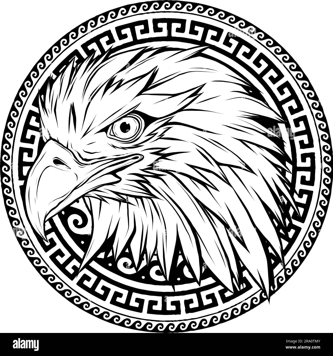 Premium Vector  Harpy eagle flying. flat vector hand drawn illustration.