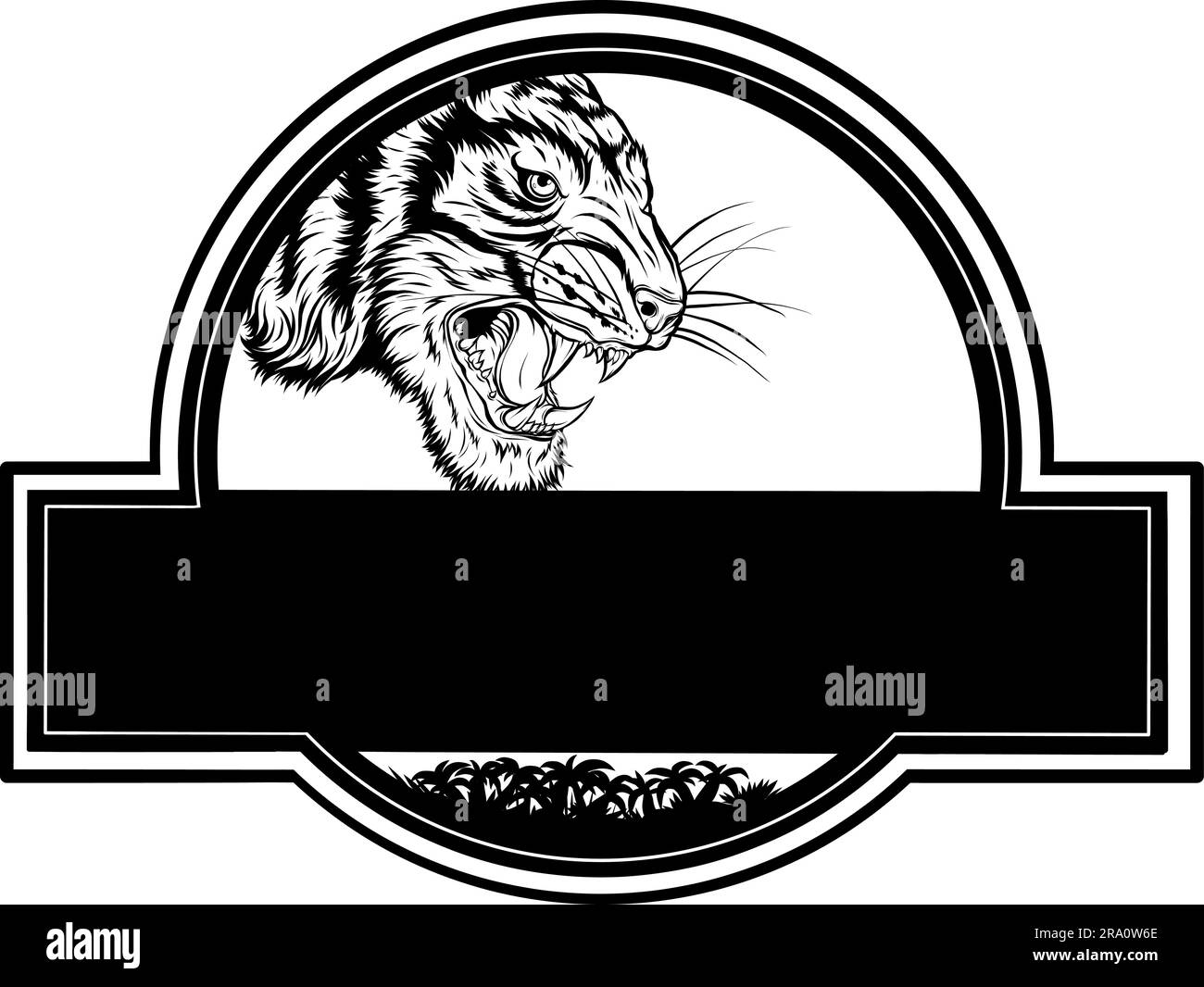 Outline Of Tiger Head Vector Illustration Design Stock Vector Image   Outline Of Tiger Head Vector Illustration Design 2RA0W6E 