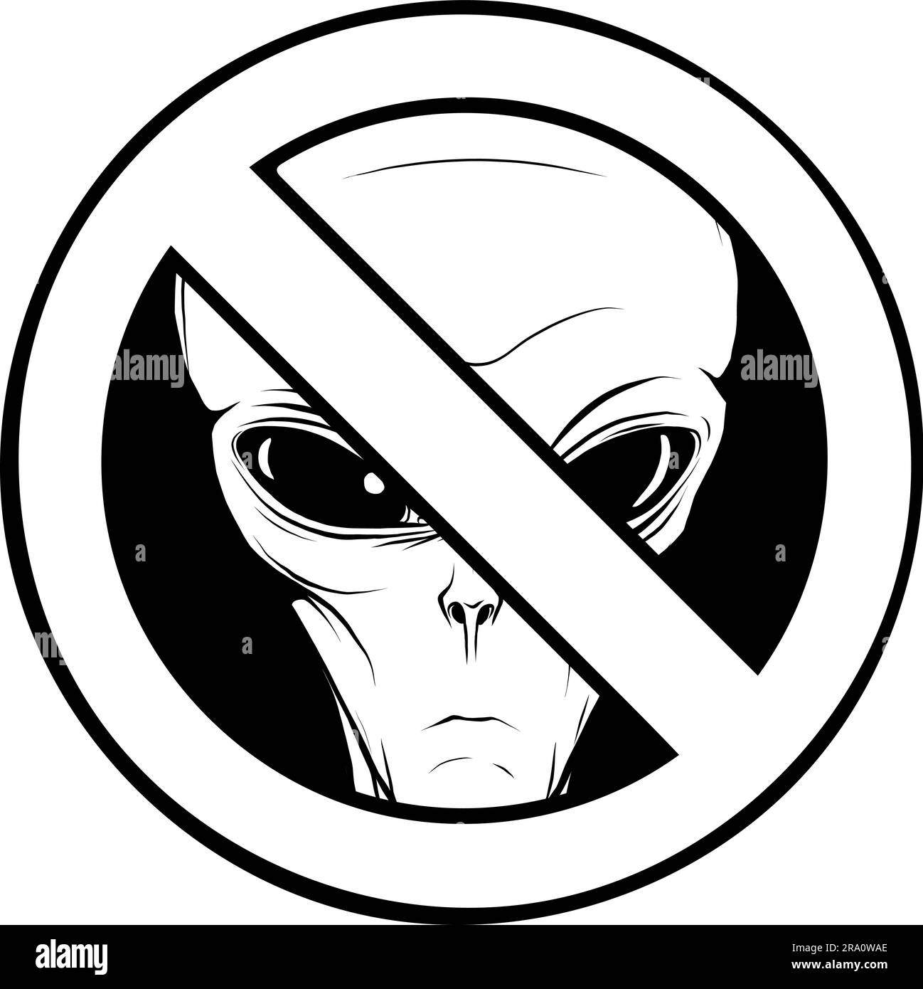 Vector outline alien head vector illustration design Stock Vector Image & Art Alamy
