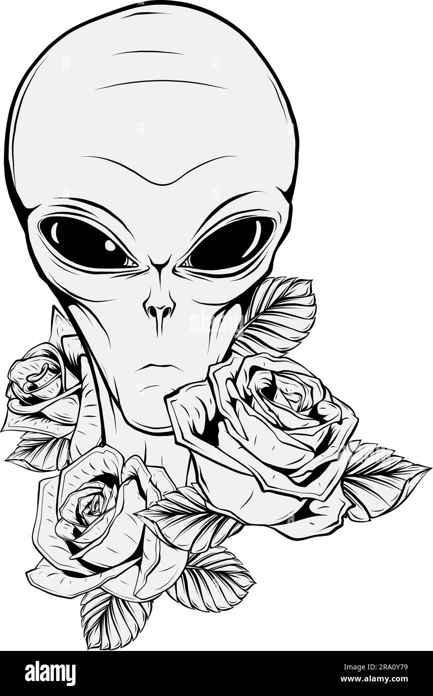 alien head template  Alien tattoo, Alien drawings, Head tattoos