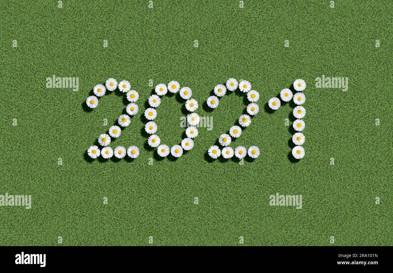 Calendar, colourful representation of the year 2021 Stock Photo Alamy