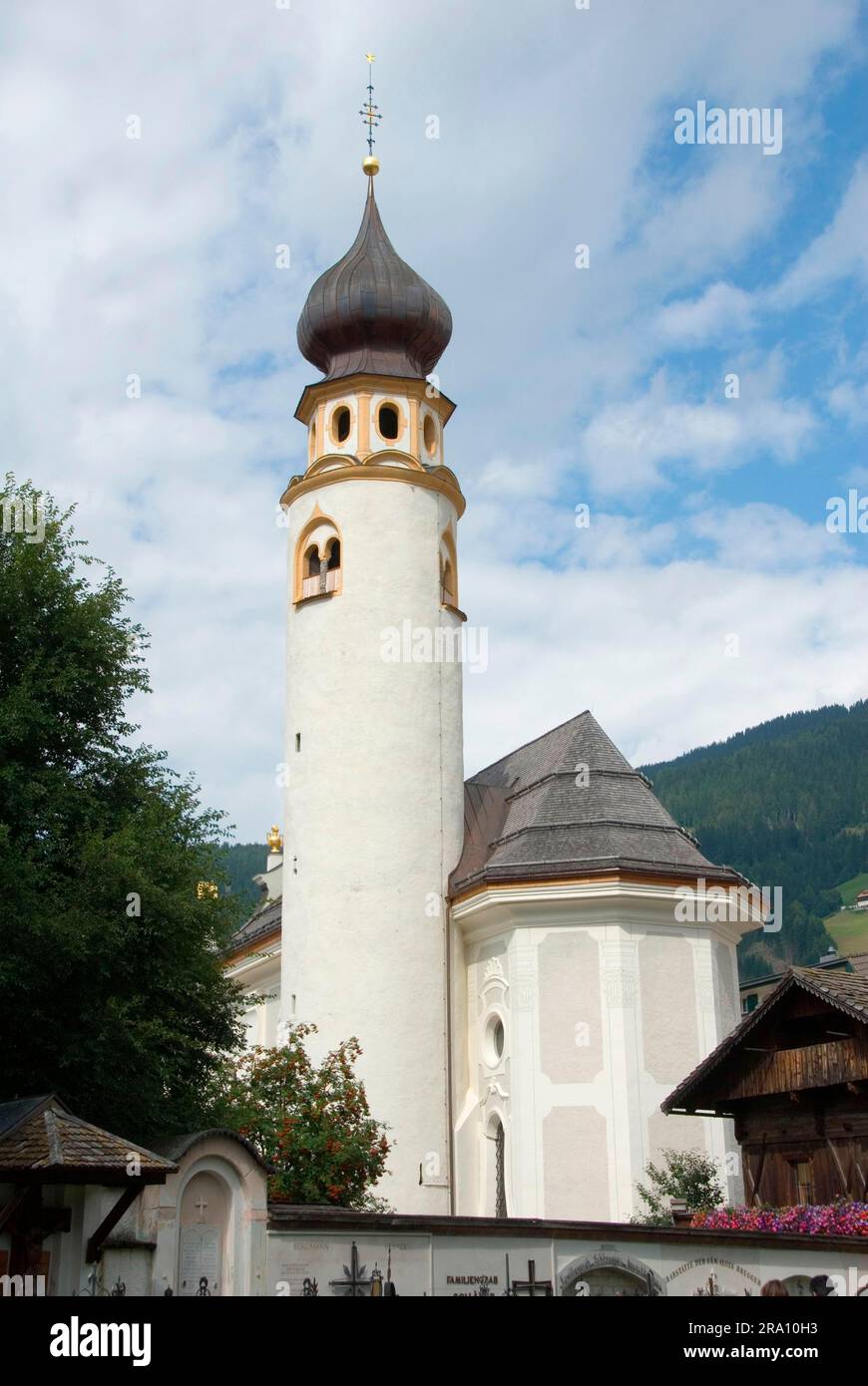 Church, San Candido, San Candido, Trentino-Alto Adige, South Tyrol, Italy Stock Photo