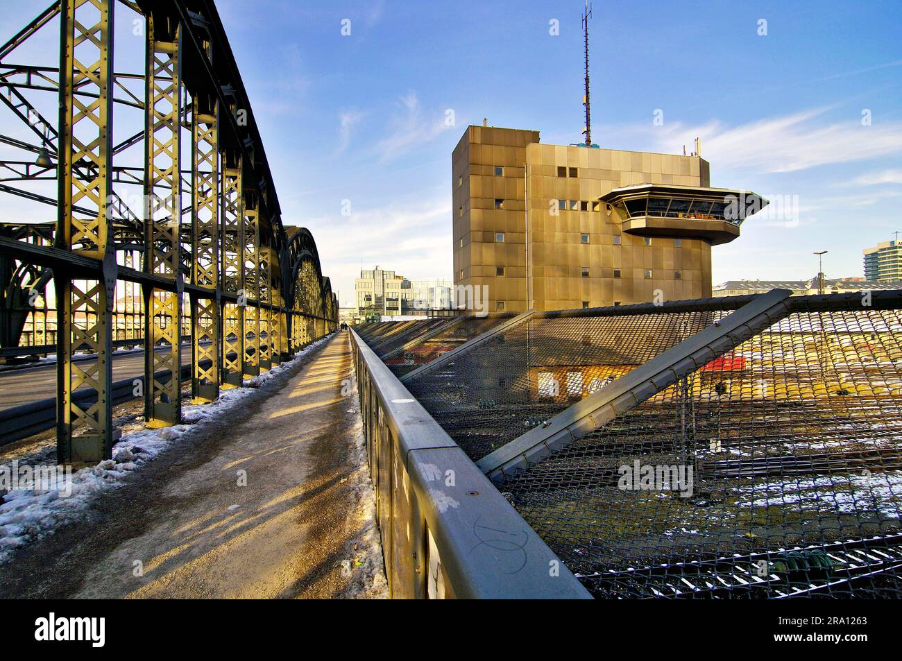 Signal box at Hackerbruecke near main station, Munich, Germany Stock