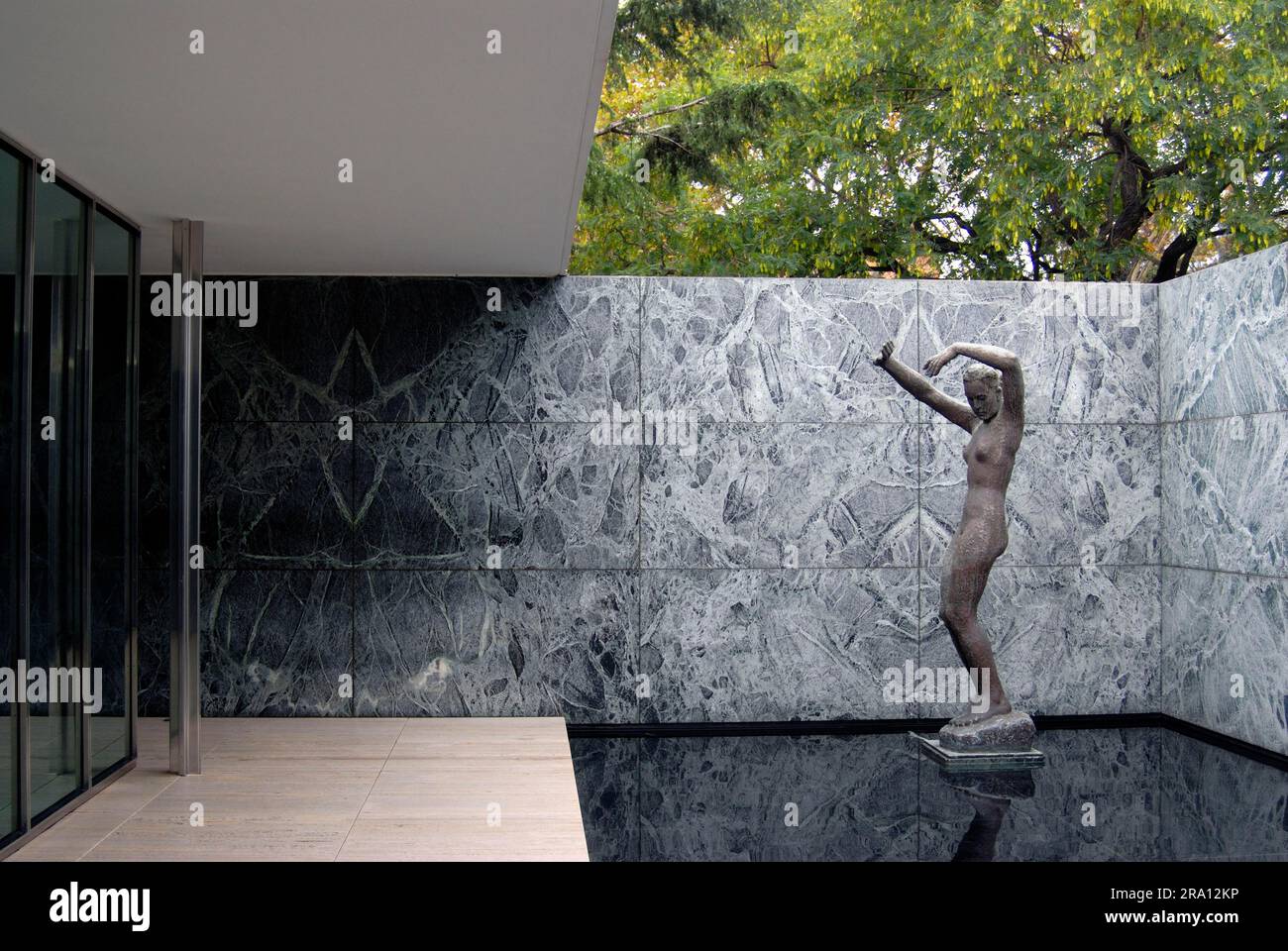 Bronze statue 'Morning' by Kolbe, Barcelona Pavilion, architect
