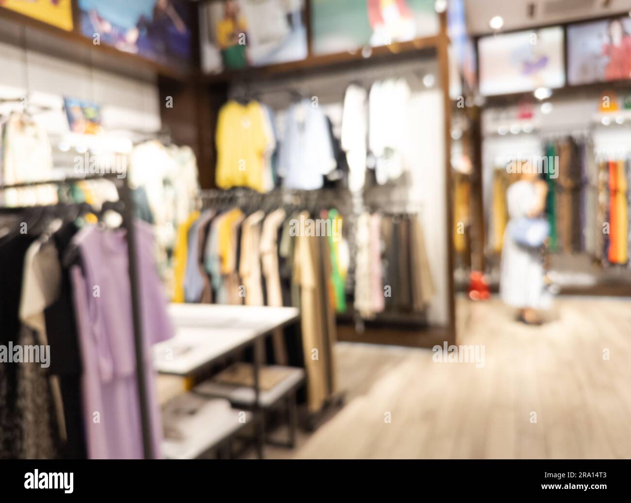 Store Hall Abstract blurred background of modern department store hall or shopping ...