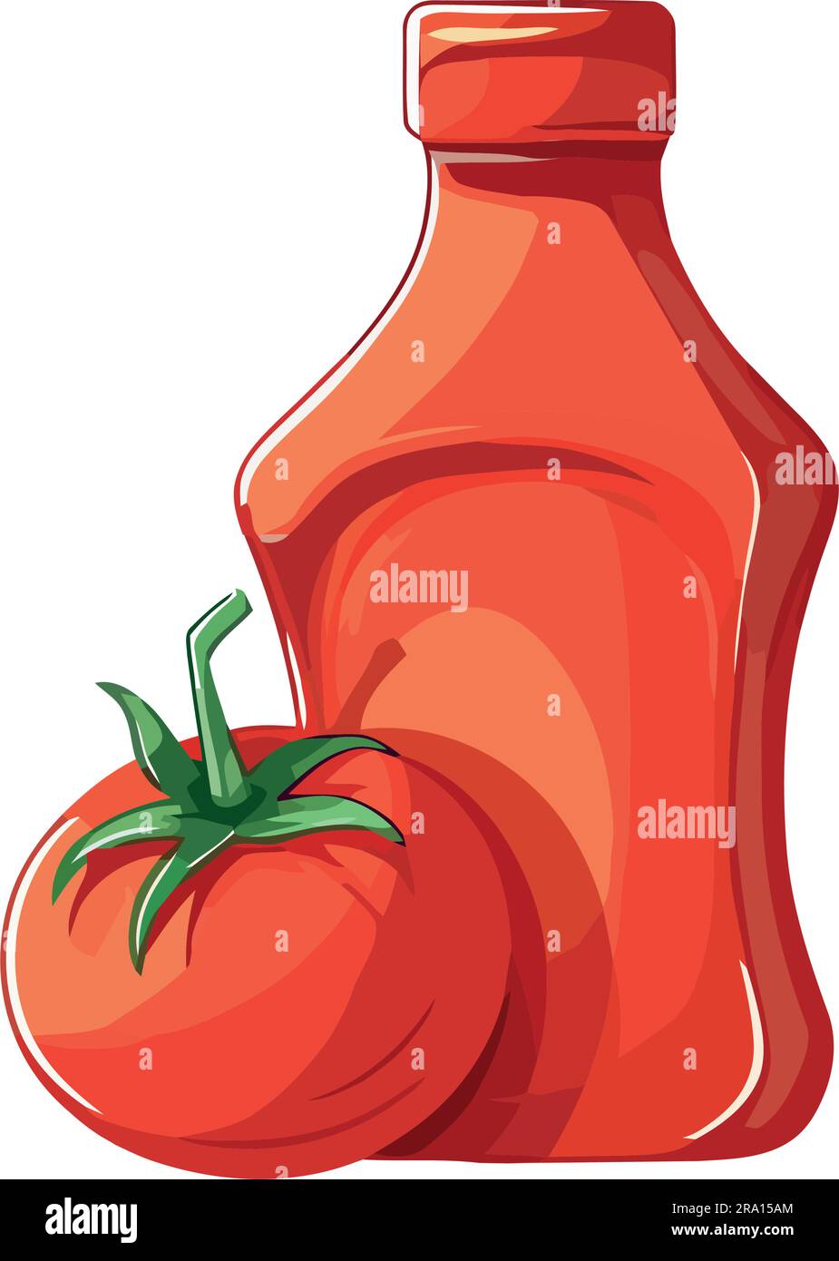 vegetable fresh tomato sauce bottle Stock Vector Image & Art - Alamy