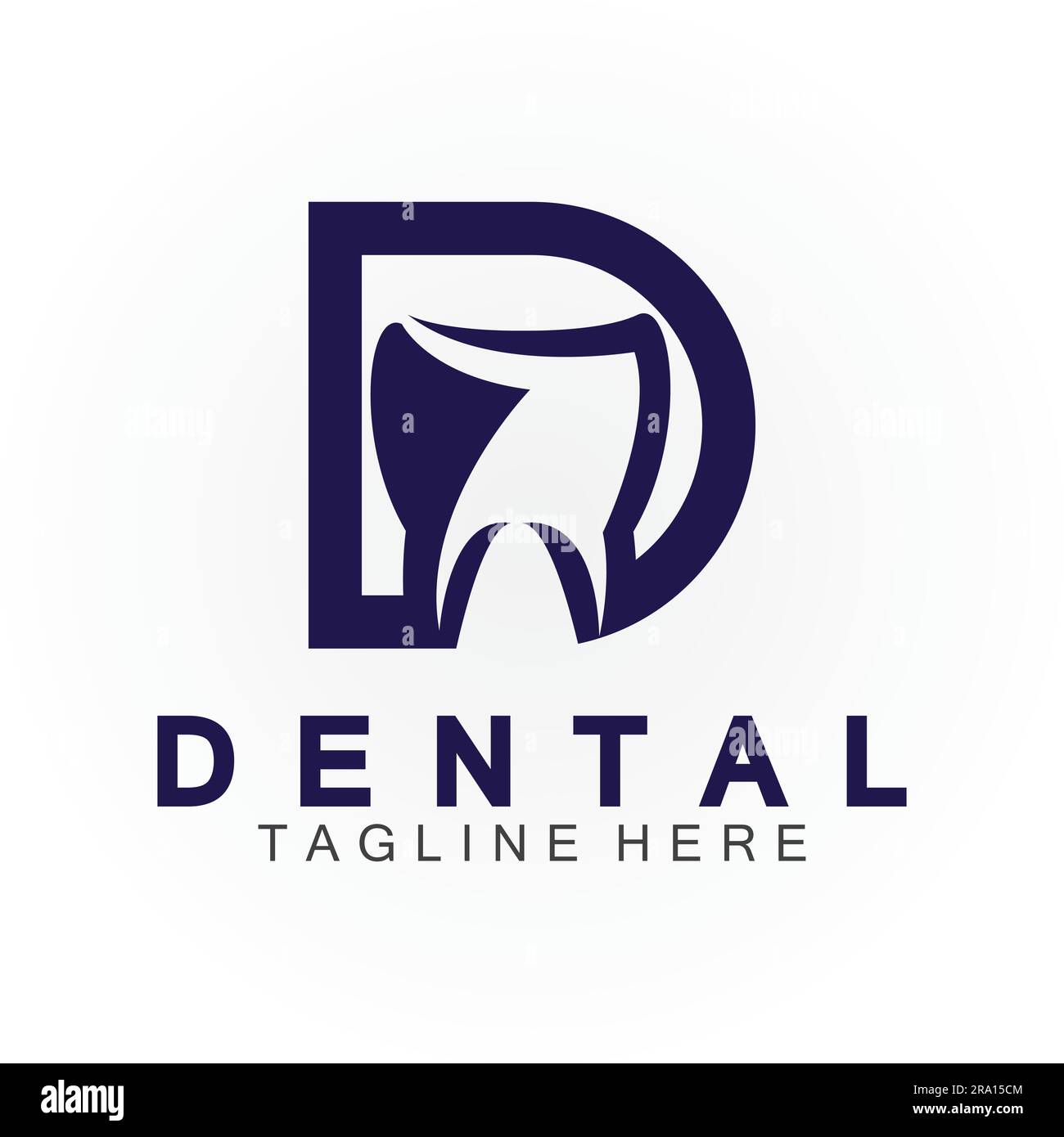 Initial D letter with Dental icon shaped inside vector logo design ...