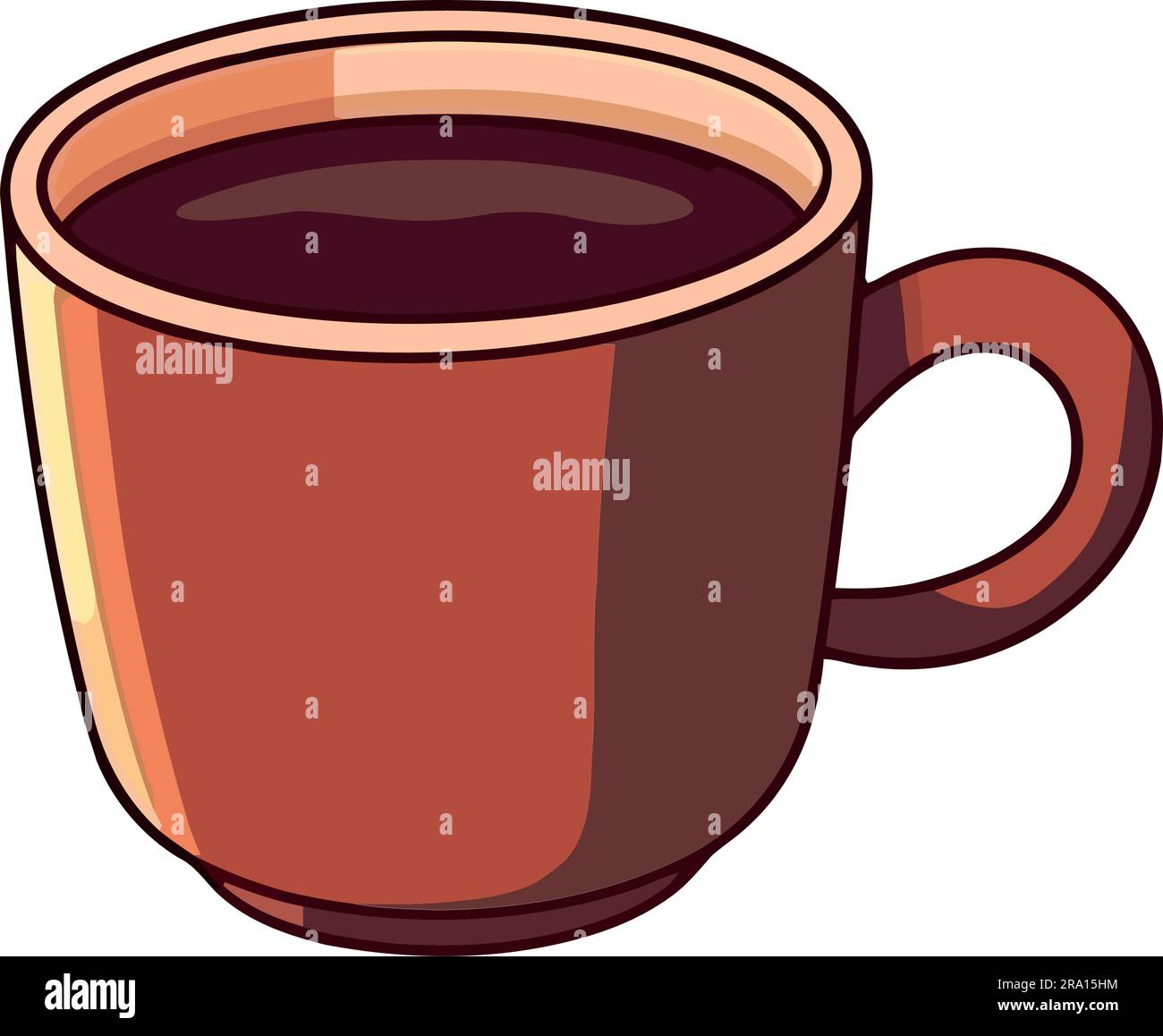 Hot coffee in a mug, steam rising Stock Vector Image & Art Alamy