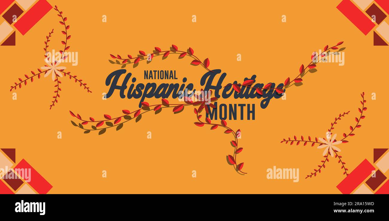 National Hispanic Heritage Month in September and October American culture. Celebration concept. Poster vector design. Stock Vector