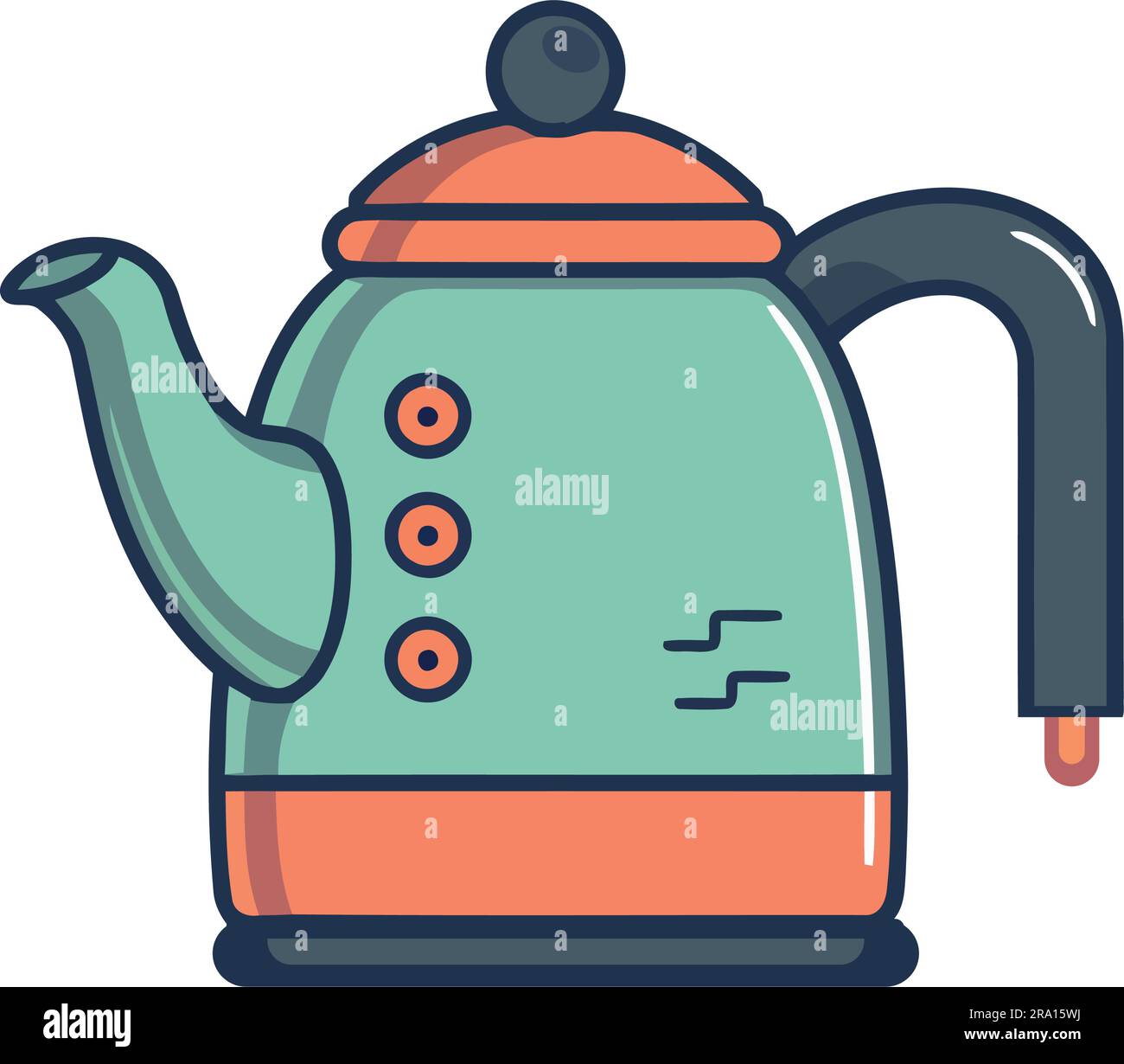 Teapot boiling, on white background Stock Vector Image & Art Alamy