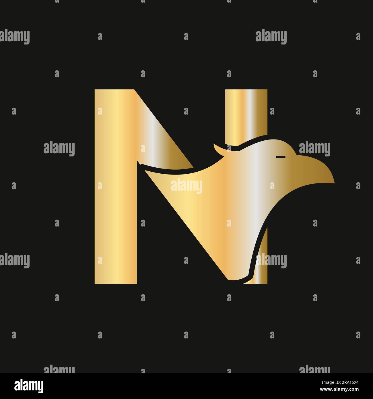 Letter N Eagle Logo Design. Transportation Symbol Vector Template Stock Vector