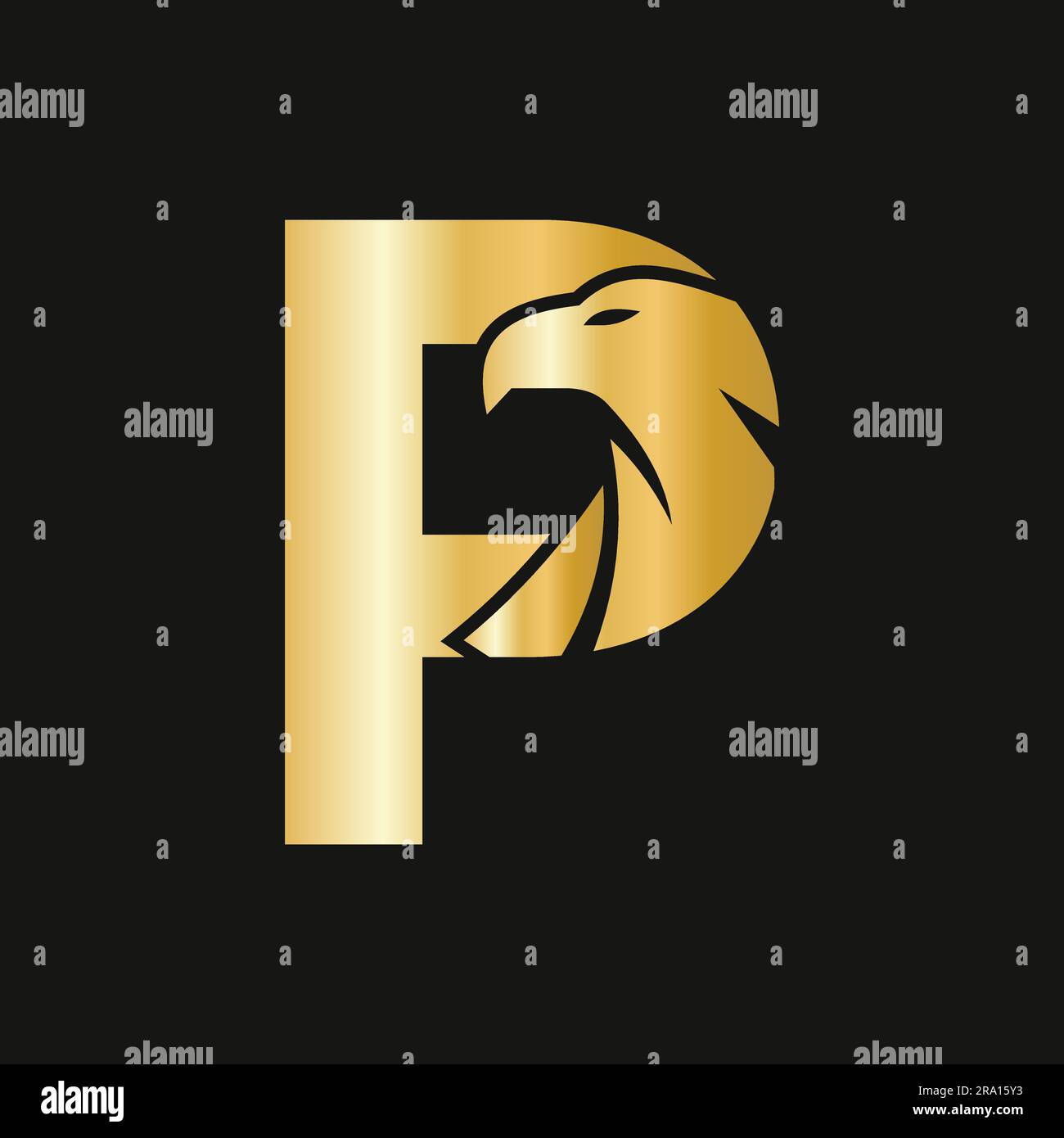 Letter P Eagle Logo Design. Transportation Symbol Vector Template Stock ...