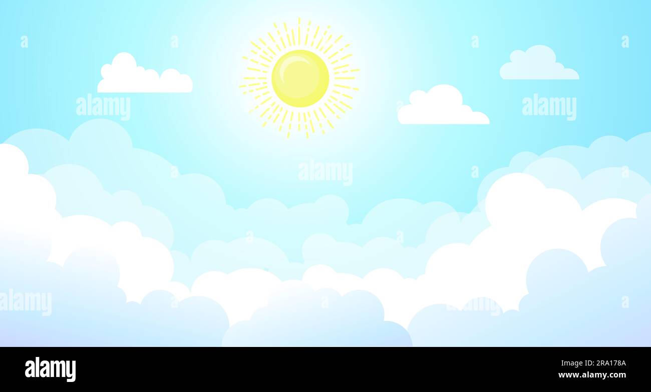 Vector background in cartoon style for magic design. White fluffy