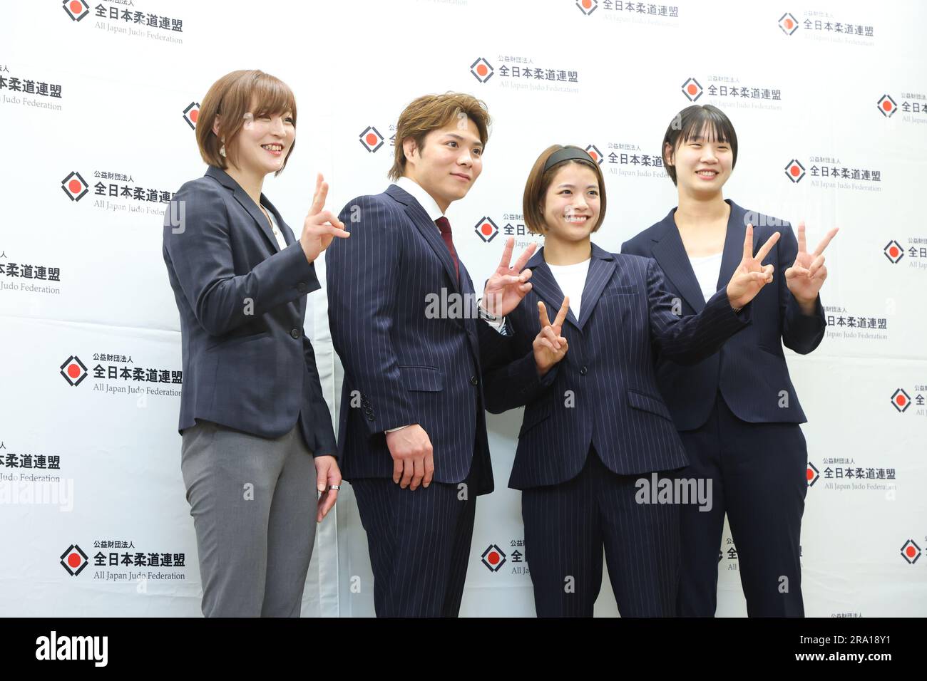 Tokyo, Japan. 30th June, 2023. (L to R) Natsumi Tsunoda, Hifumi Abe