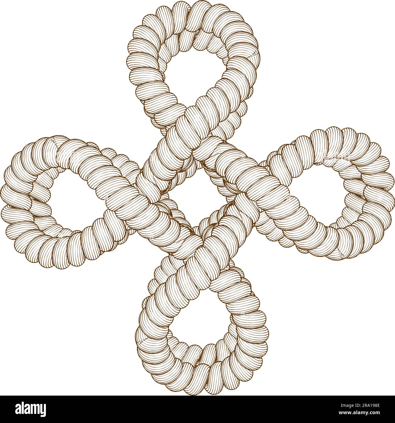 Knot Rope Vector. Illustration Isolated On White Background. A Vector  Illustration Of Knot Rope Stock Vector Image & Art - Alamy