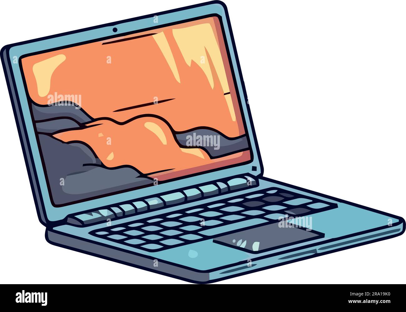 Modern laptop symbolizes wireless technology Stock Vector Image & Art