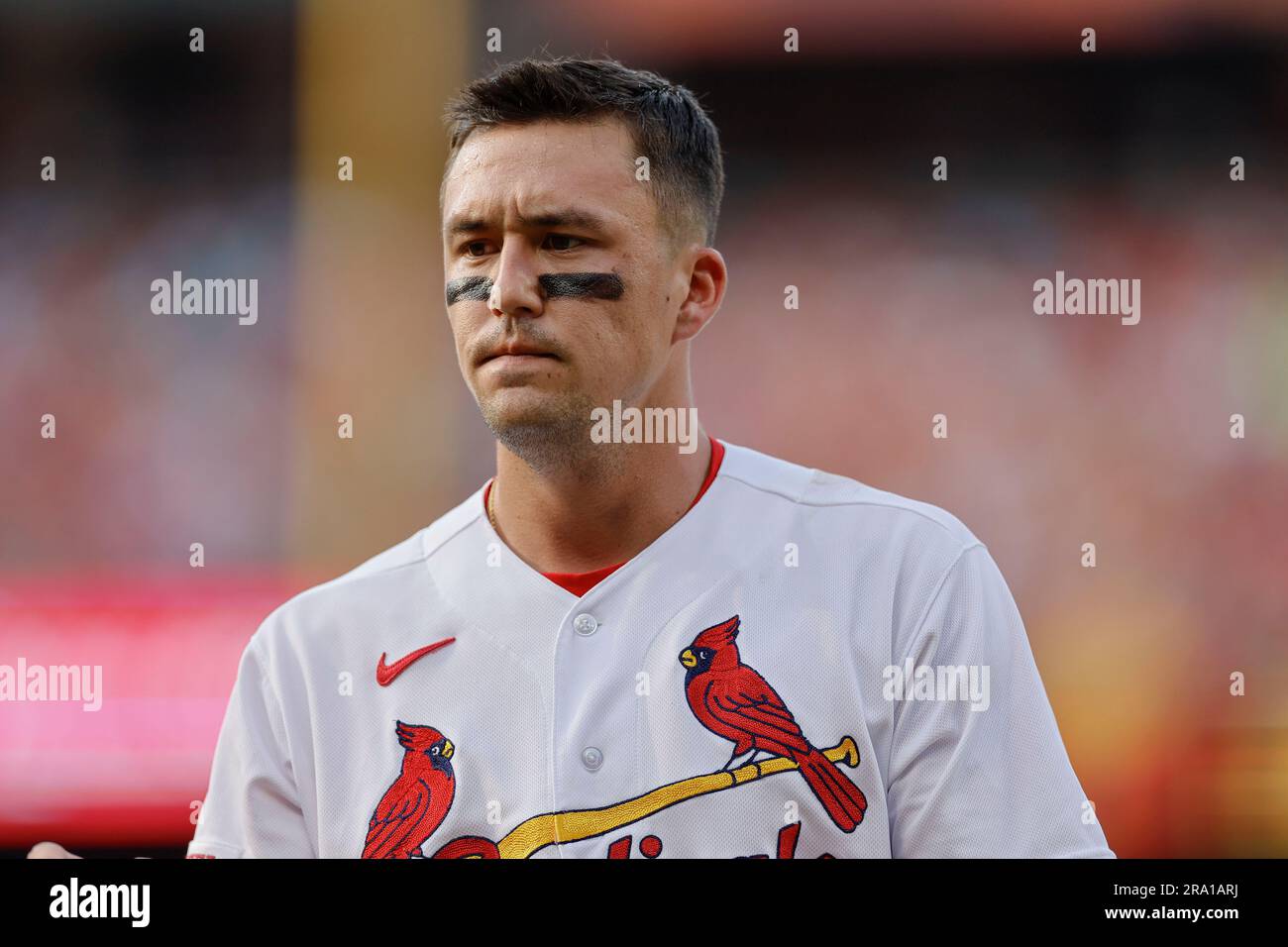 July 3. 2021: Cardinals centerfielder Harrison Bader (48) runs off the  field during the MLB game between the Saint Louis Cardinals and the  Colorado Rockies held at Coors Field in Denver Co. David Seelig/Cal Sport  Medi Stock Photo - Alamy