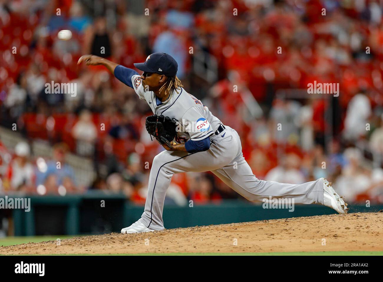 St. Louis, MO. USA; Houston Astros relief pitcher Rafael Montero (47