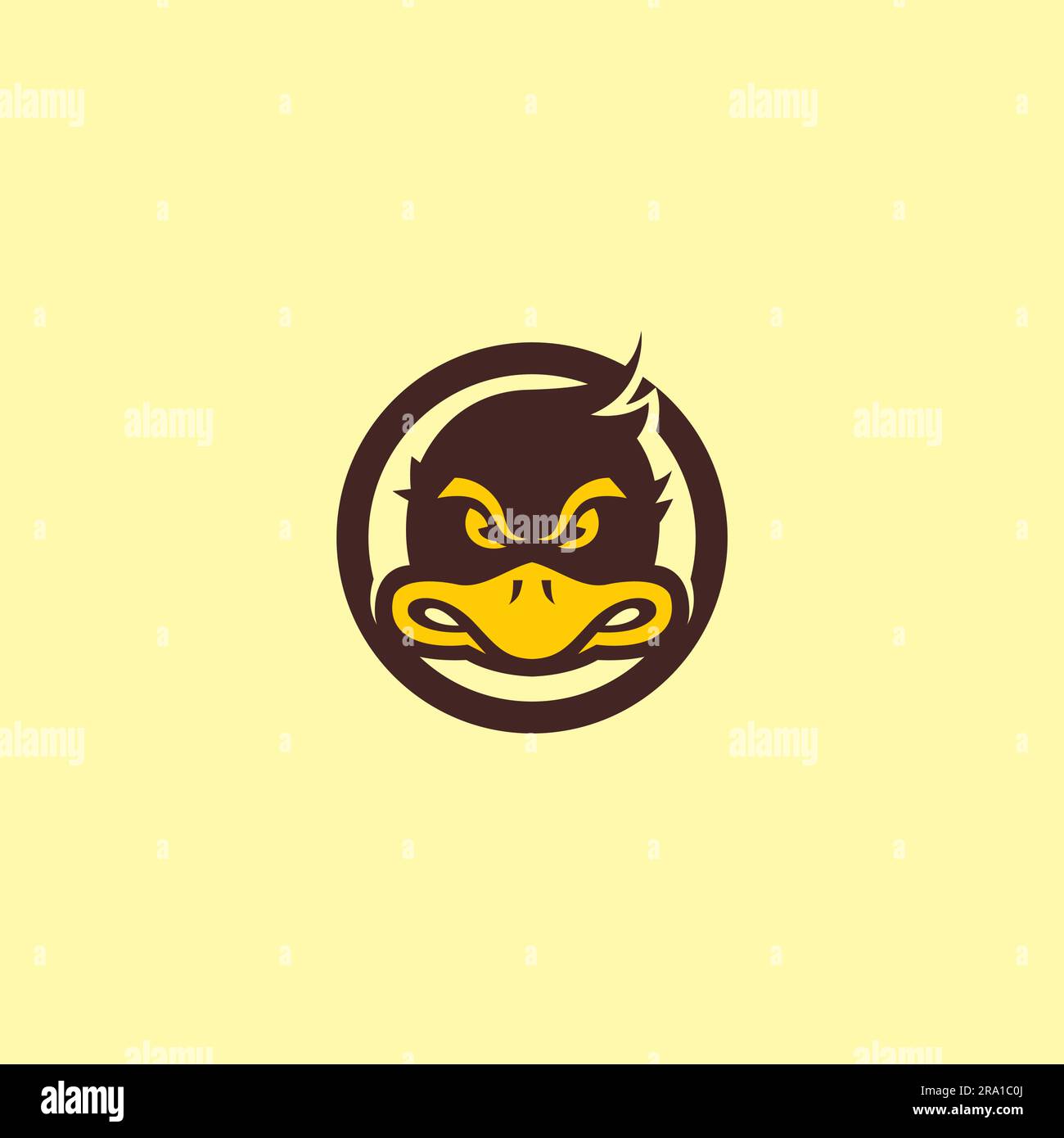Duck mascot logo design. duck vector illustration Stock Vector