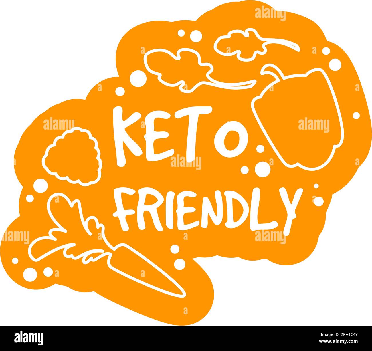 Keto friendly dieting and nourishment banner label Stock Vector Image