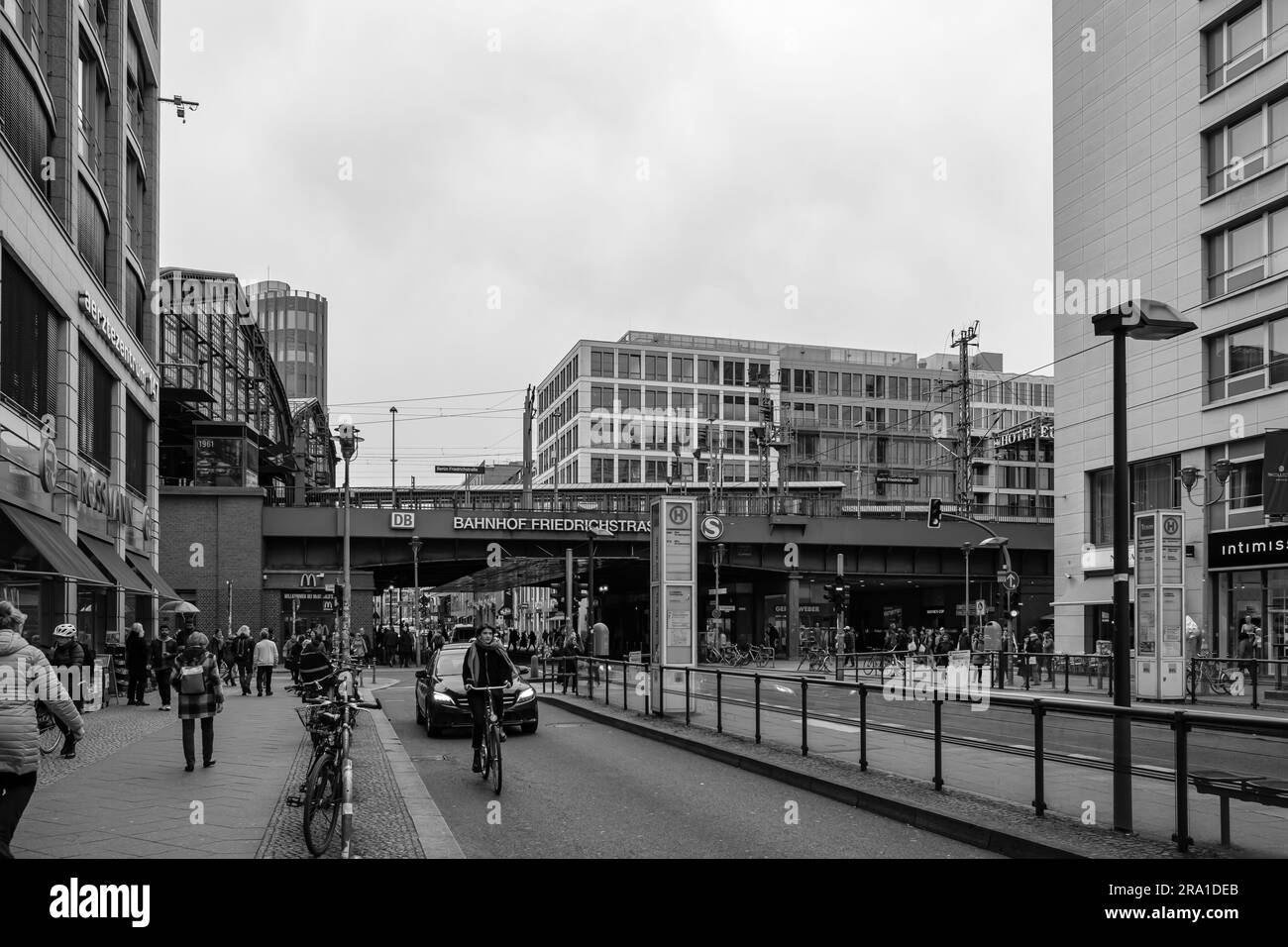 Berlin, Germany April 19, 2023 View of the Railway station Friedrichstrasse in Berlin