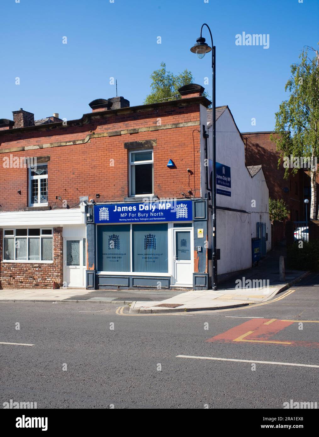 The Constituency Office of James Daly the Conservative MP for Bury North Stock Photo