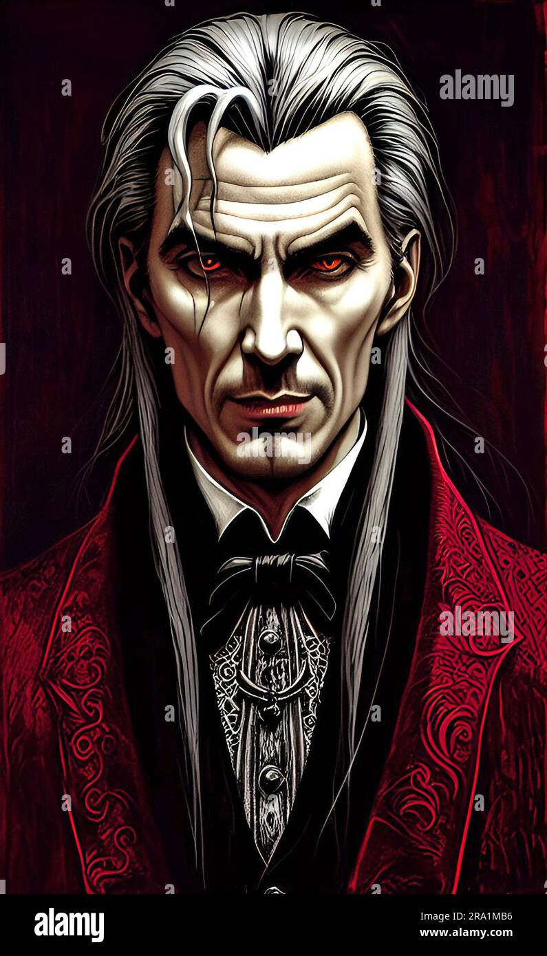 Dracula Horror Illustration Stock Photo - Alamy