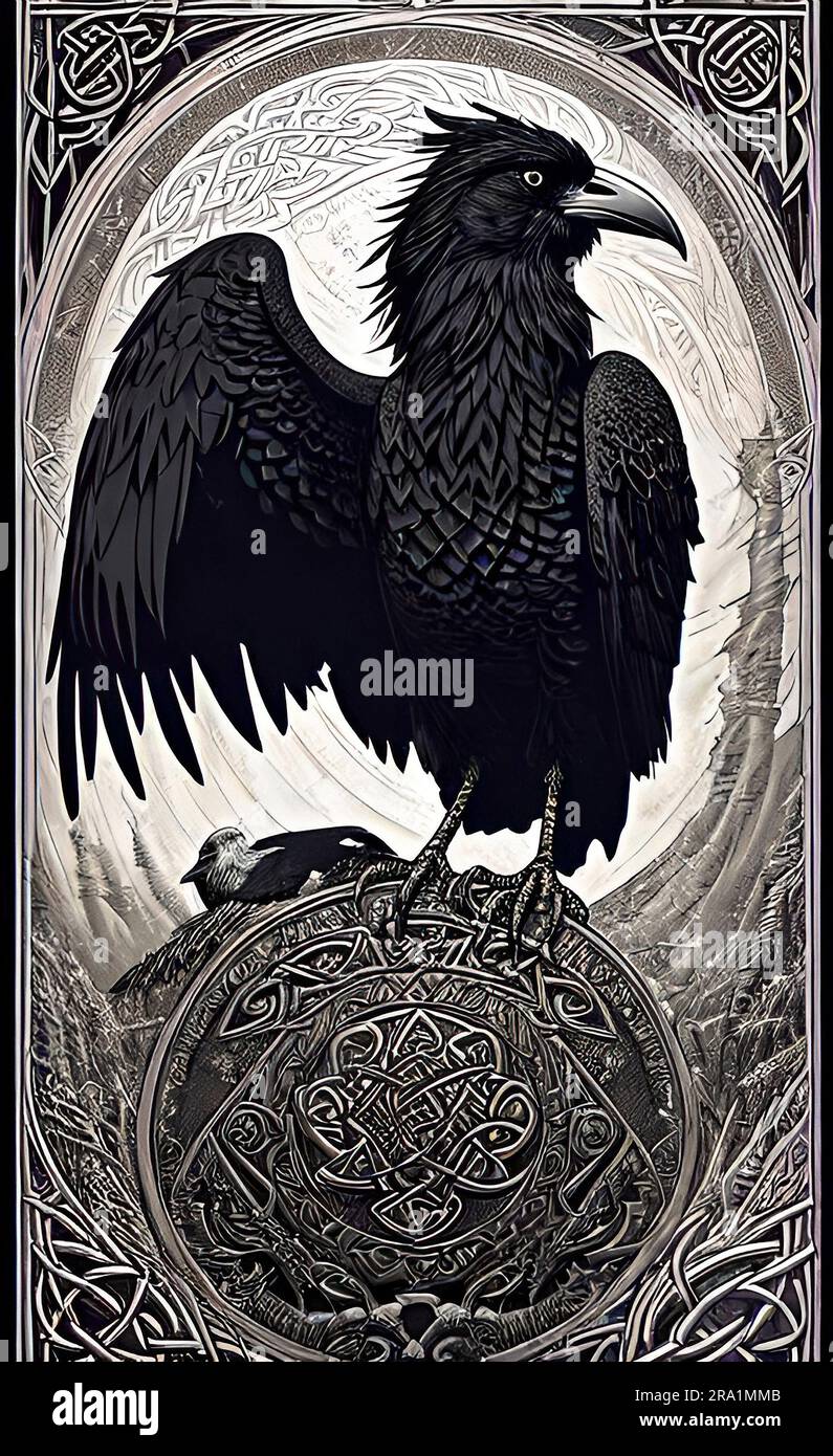 Premium Tee, Odin & Ravens, Black