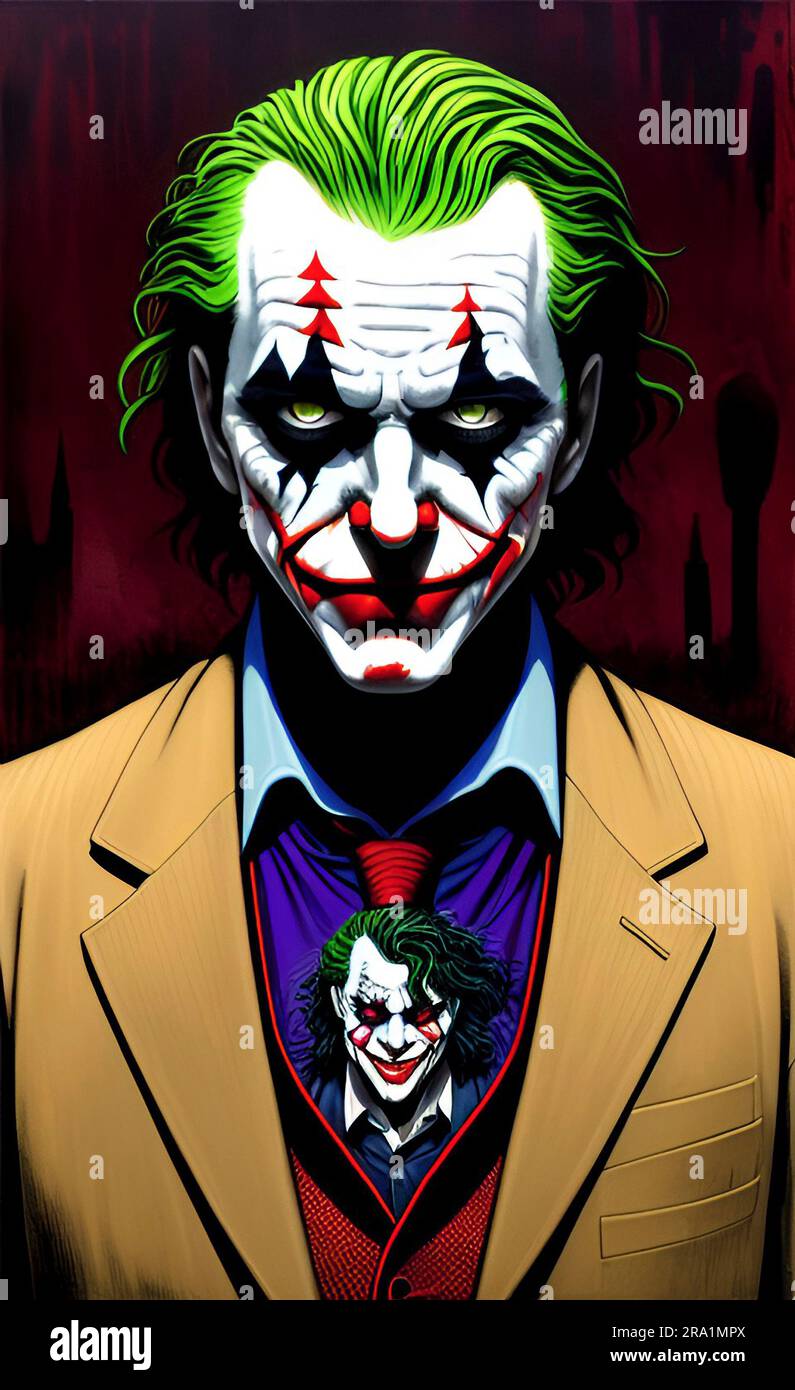 Batman - The Joker Illustration Stock Photo - Alamy