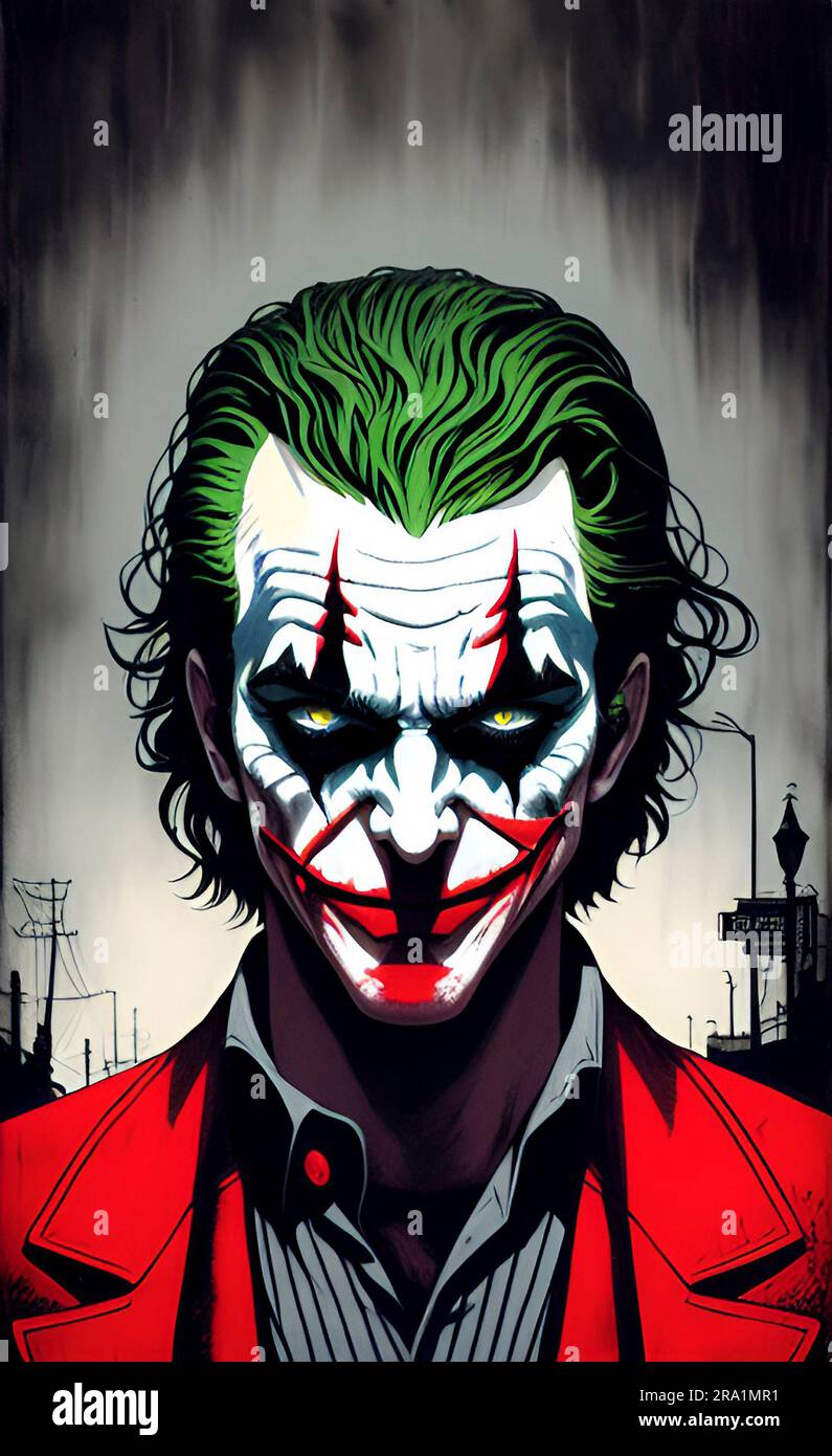 Batman - The Joker Illustration Stock Photo - Alamy