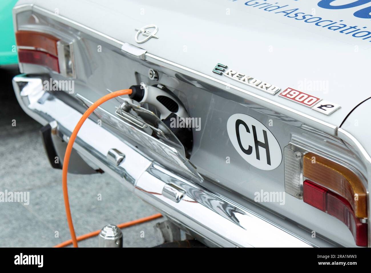 Classic cars converted to electric Stock Photo Alamy