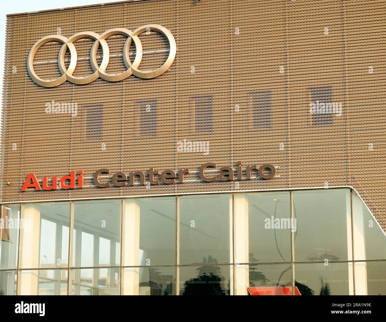 Cairo, Egypt, June 26 2023: Audi center Cairo, Audi AG, a German automotive manufacturer of luxury vehicles headquartered in Ingolstadt, Bavaria, Germ Stock Photo