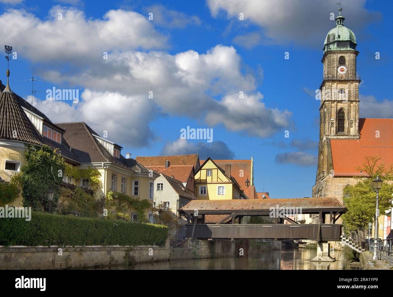 old town of Amberg with Basilica St Martin, Germany, Bavaria, Amberg
