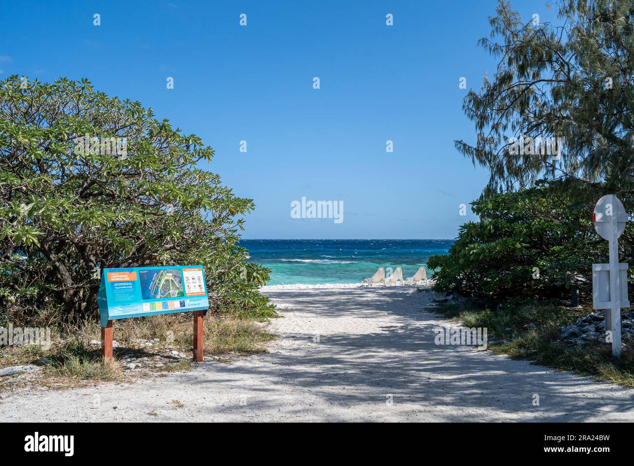 Information Sign Beside Path To Lighthouse Beach Lady Elliot Island