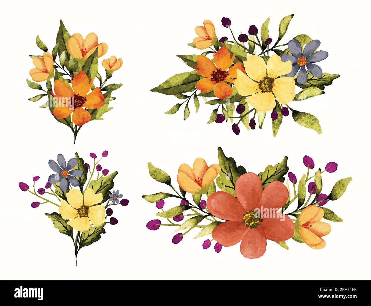 Flower watercolor illustration Stock Vector Images Alamy
