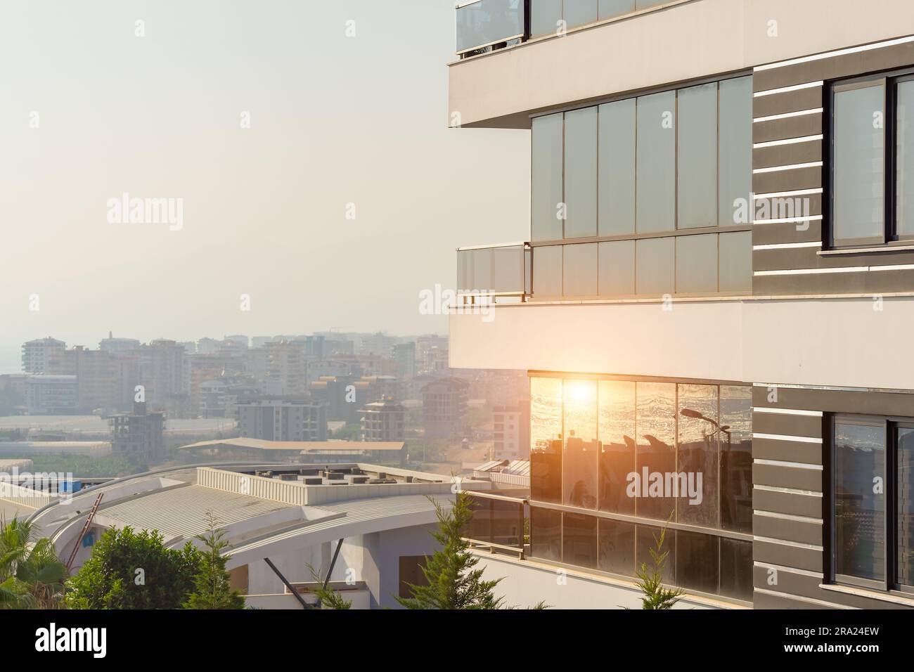 Curated visual reference: Modern High Rise Residential Building With Glass Panoramic Windows In Photo Inspiration