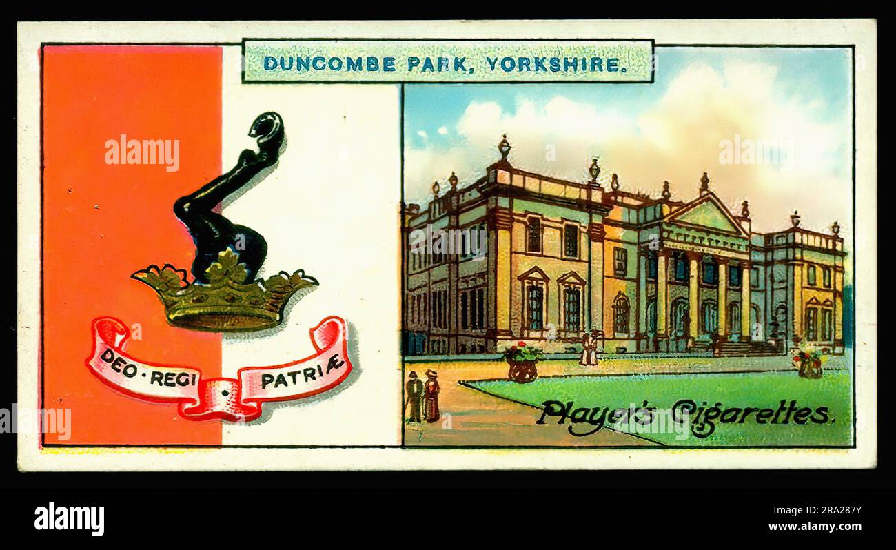 Park, Yorkshire Vintage Cigarette Card Stock Photo Alamy
