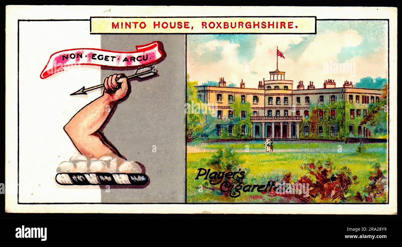 Minto House Vintage Cigarette Card Stock Photo Alamy
