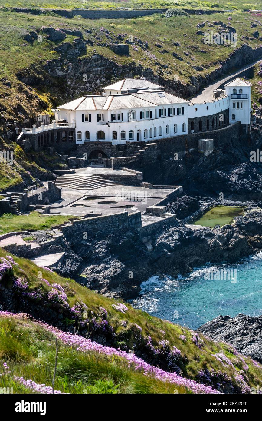 The historic Lewinnick Cove House in Newquay in Cornwall in the UK