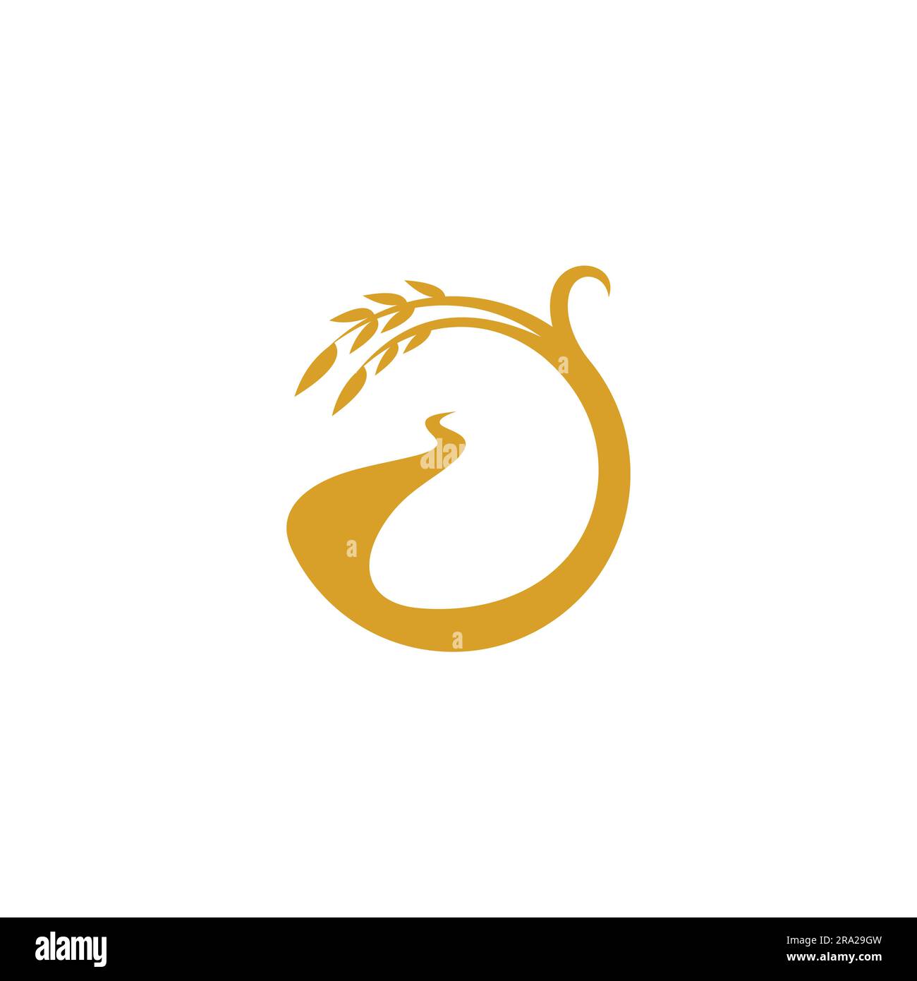 Golden color of rice seed Stock Vector Images - Alamy